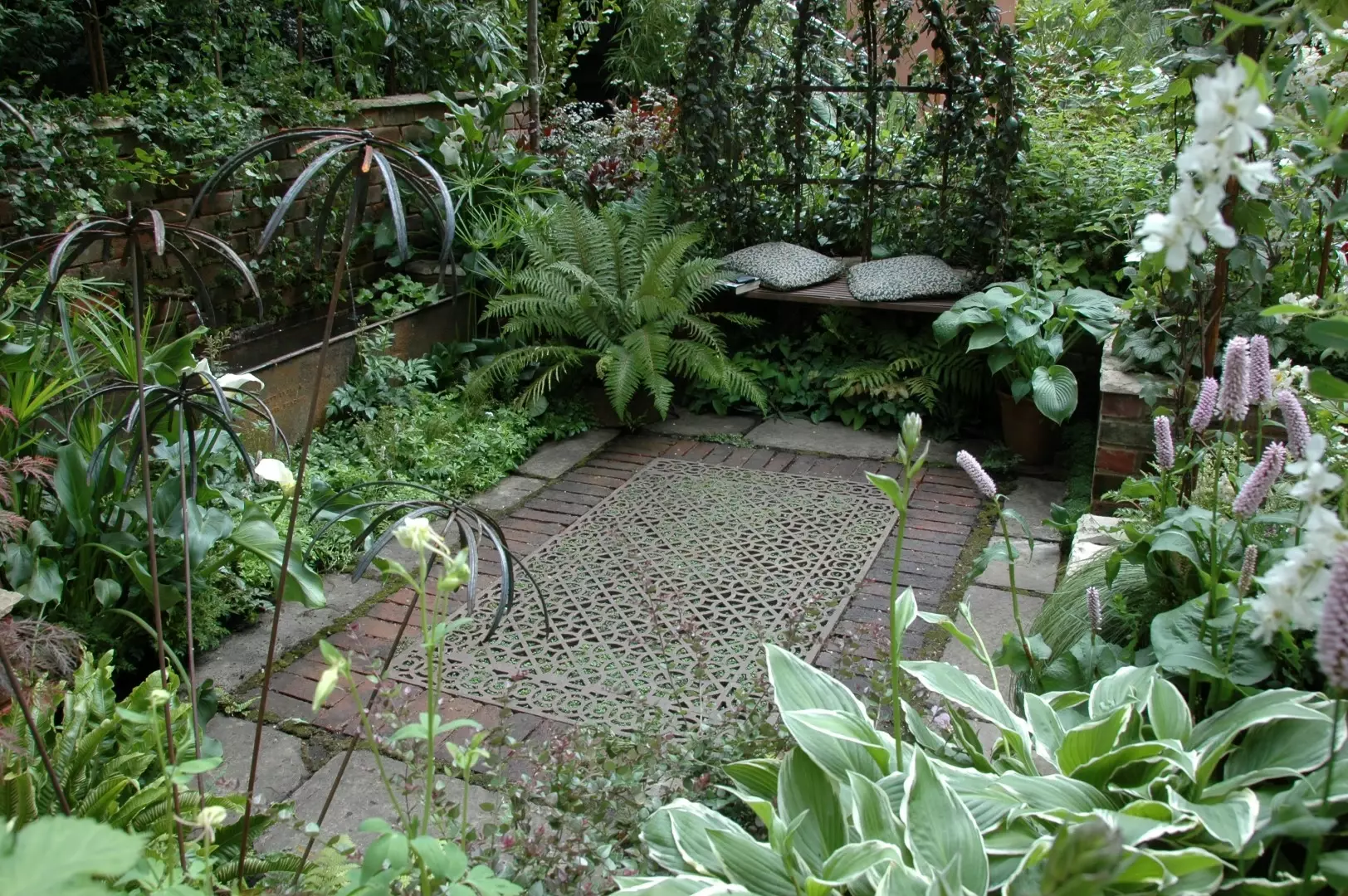 Terras in de schaduw