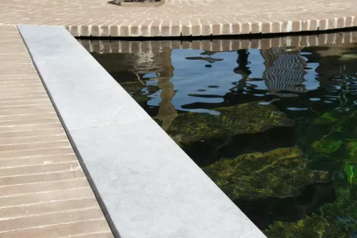 Onderhoudsvriendelijke tuin met zwemvijver - Tuinaannemer.be