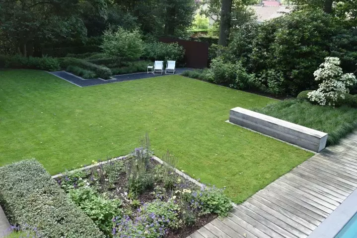 Landelijke tuin met zwembad - Tuinaannemer.be