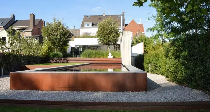Tuin met hoogteverschillen - Tuinaannemer.be