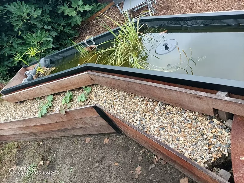 Waterpartij perma moestuin 