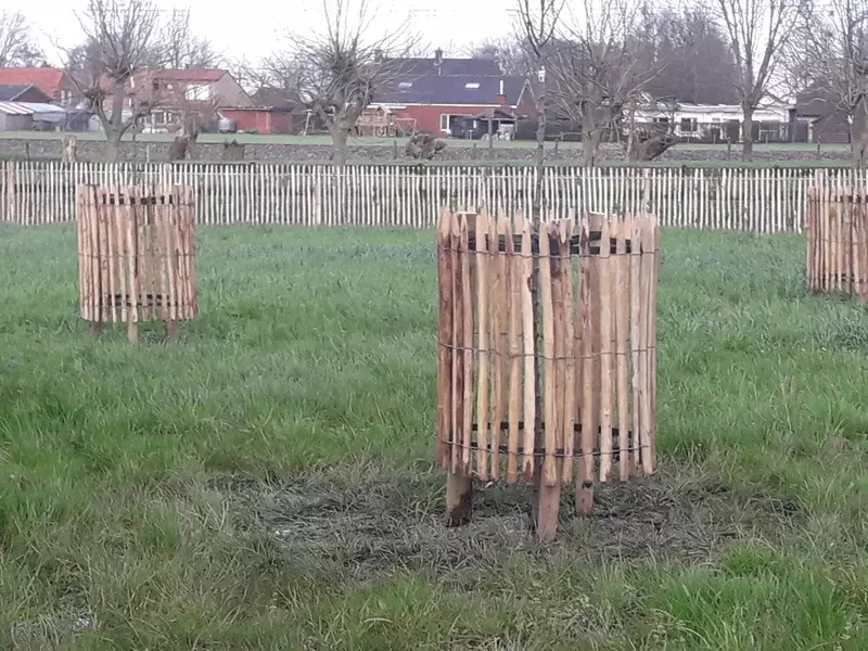afsluiting in kastanjehout