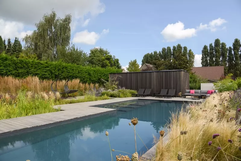 Tuinontwerp met zwemvijver
