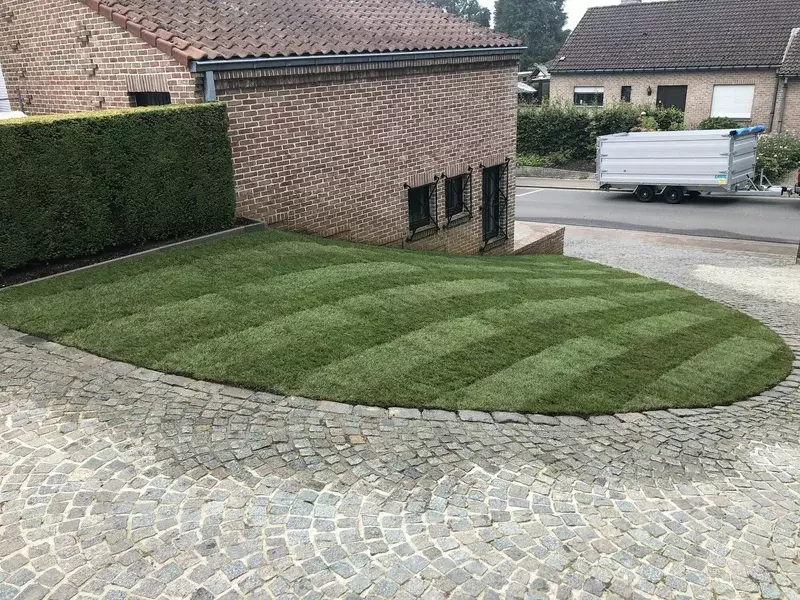 Leggen van grasmatten
