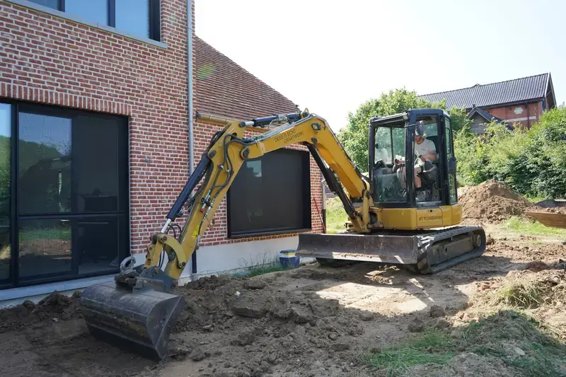 Landelijke woning - werfvoorbreiding. 