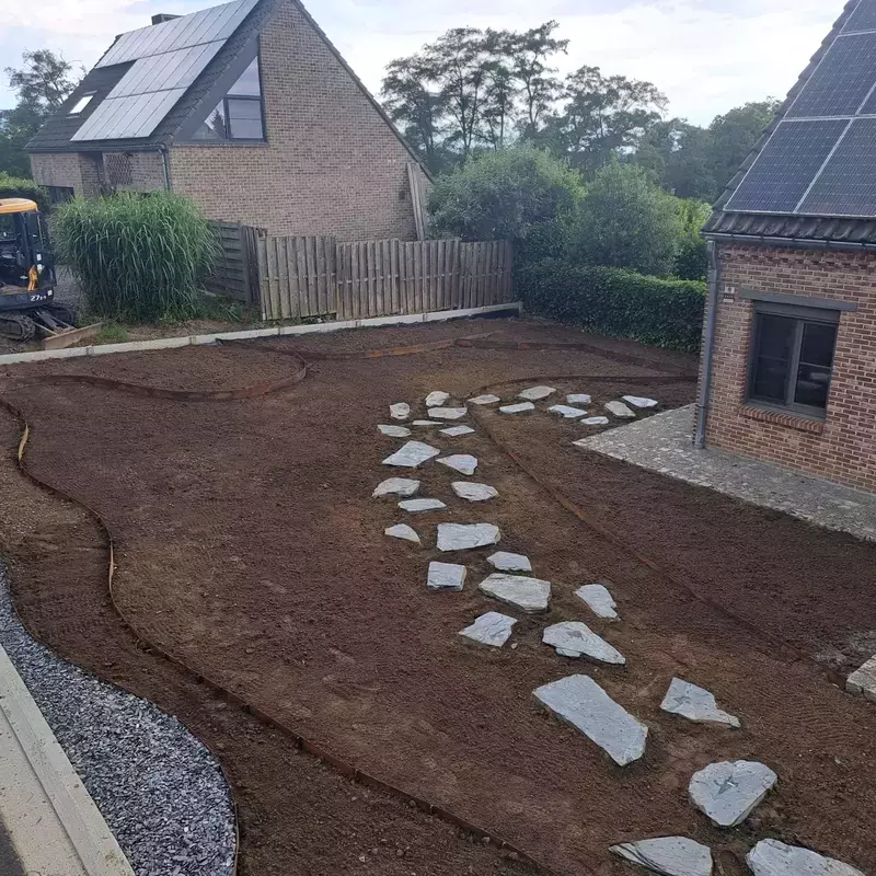 Stapstenen in belgische leisteen eco tuin