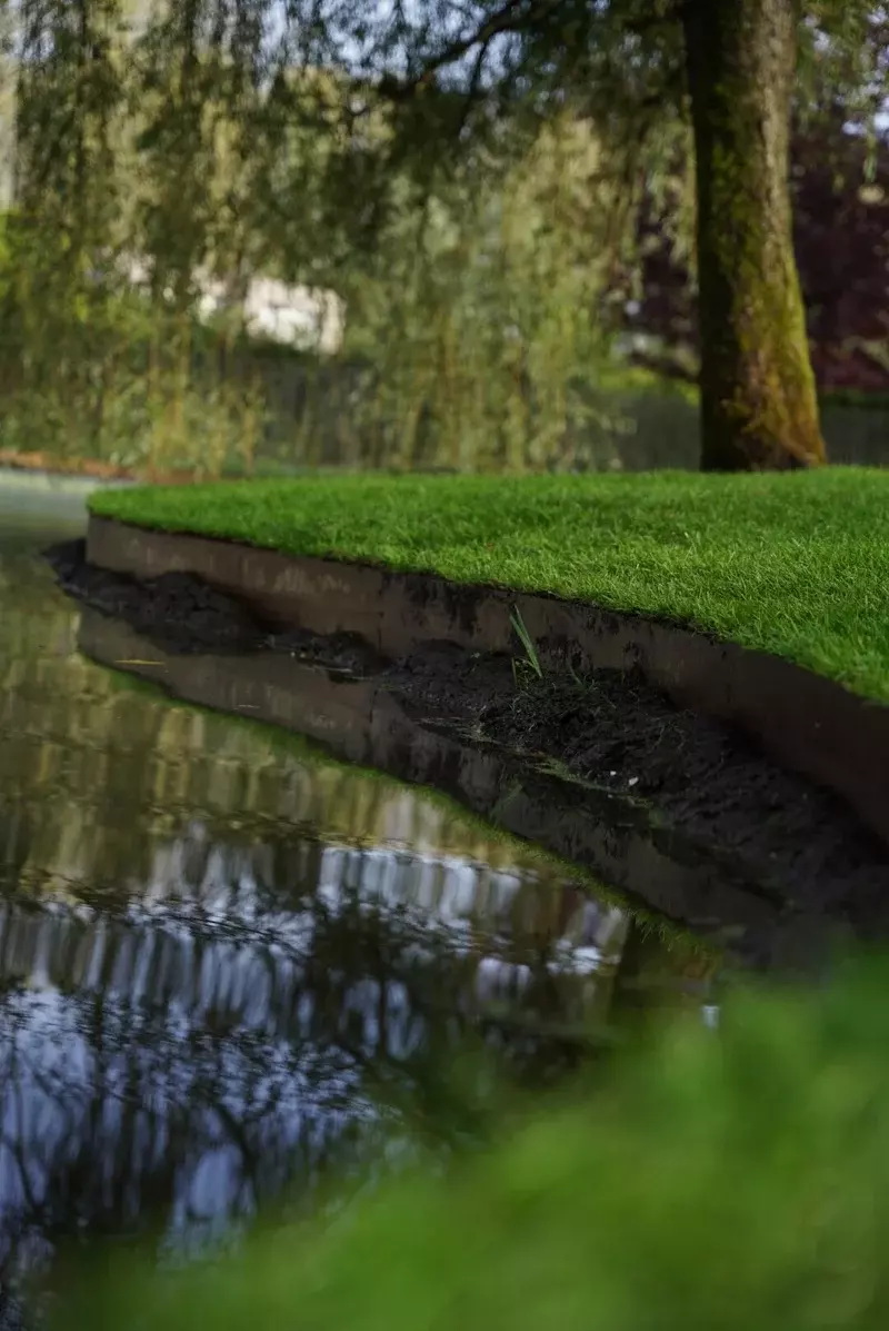 Industriële woonst in het natuurlijk scheldeland.