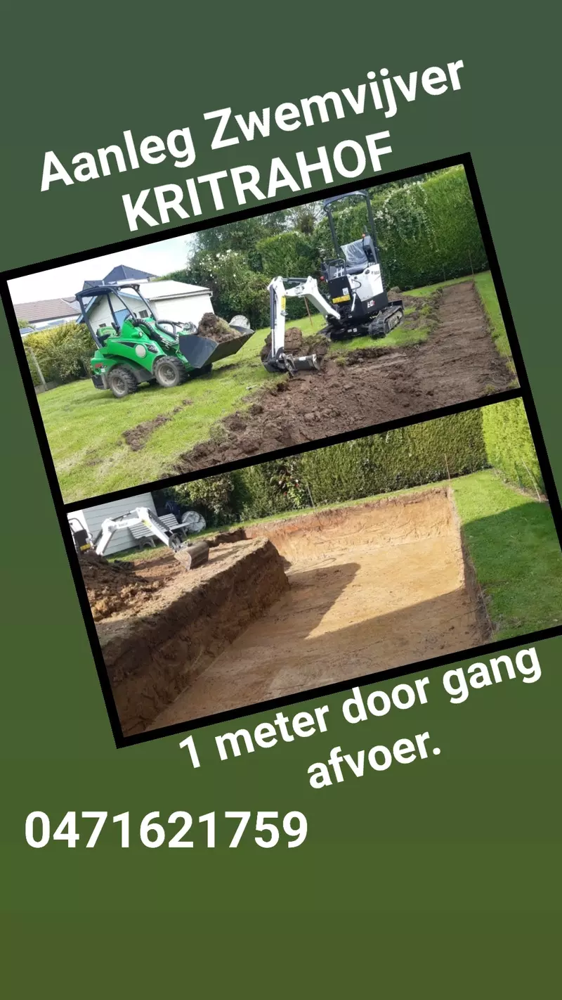 Aanleg zwemvijver