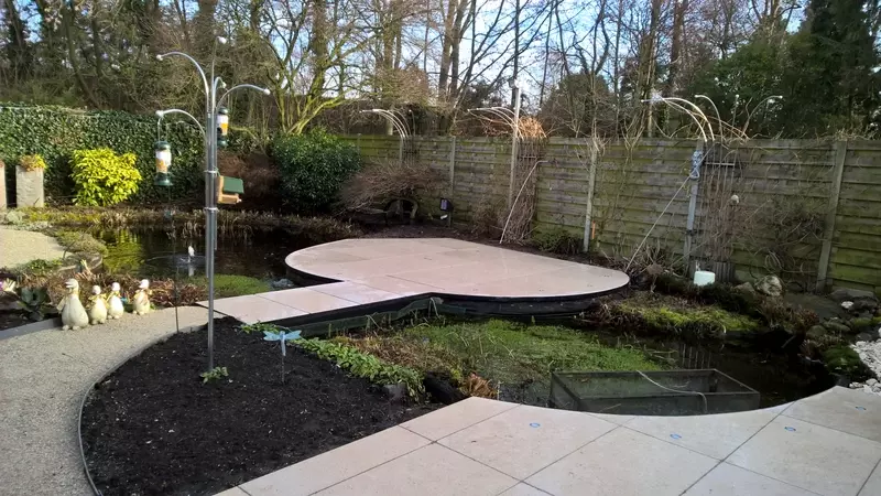 Terras renovatie met banken