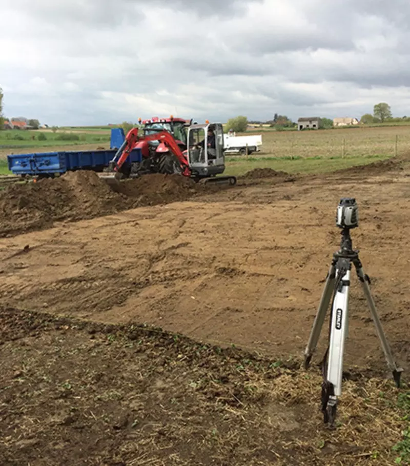 Nivelleren van tuin