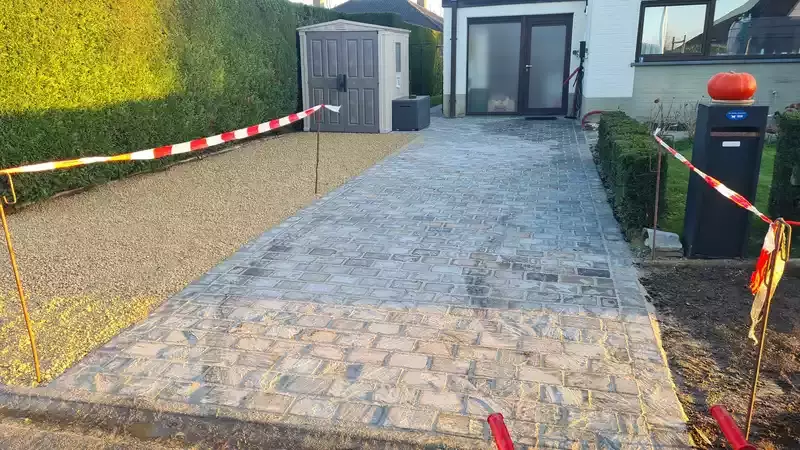 Parkeerplaats met dolomiet