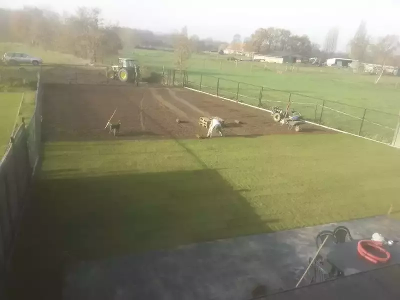 aanleg met grasmatten