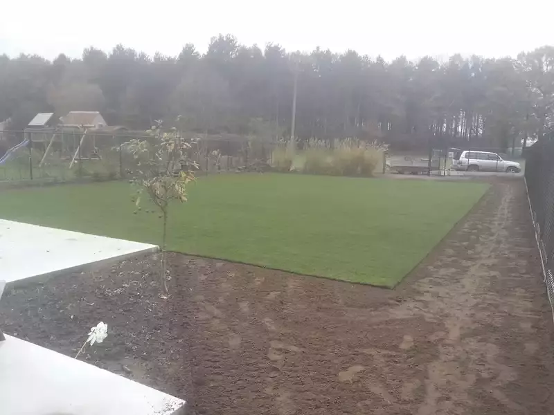 aanleg met grasmatten