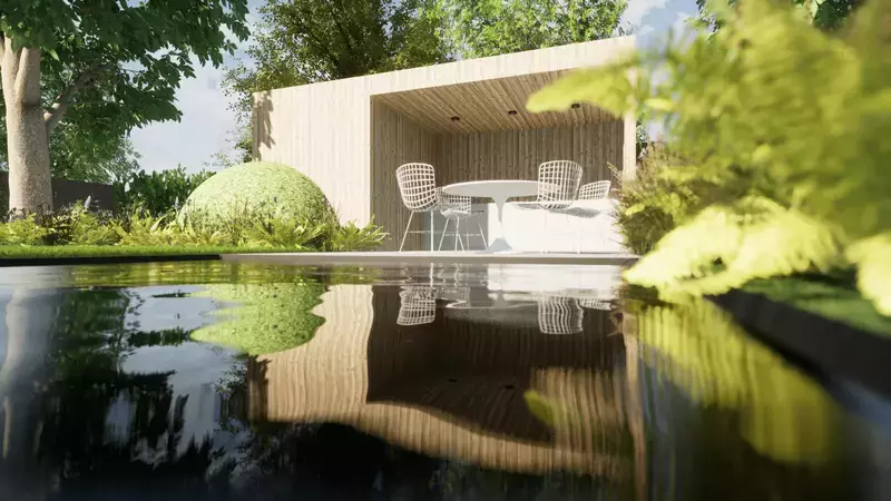 Bostuin met zwemvijver en poolhouse