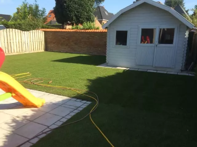 Aanleg tuin met grasmatten