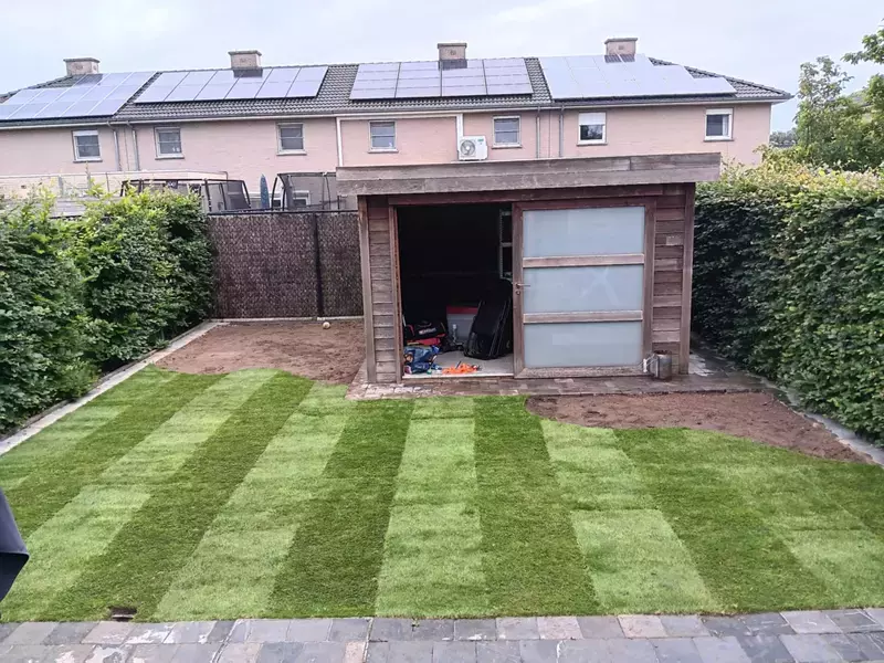 aanleg van grasmatten 